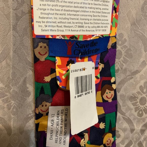 Men's Brand-New Save The Children's Tie. - Picture 3 of 3